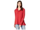 Michael Stars Madison Brushed Long Sleeve Convertible Top With Thumbholes (heart) Women's Clothing