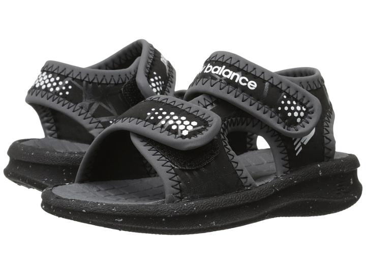 New Balance Kids Sport Sandal (toddler/little Kid/big Kid) (black/white) Boys Shoes