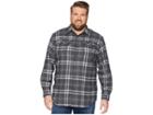 Columbia Big Tall Silver Ridgetm Flannel Long Sleeve Shirt (black Plaid) Men's Long Sleeve Pullover