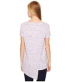 Exofficio Wanderlux V-neck Short Sleeve Top (pale Lilac Marl) Women's T Shirt