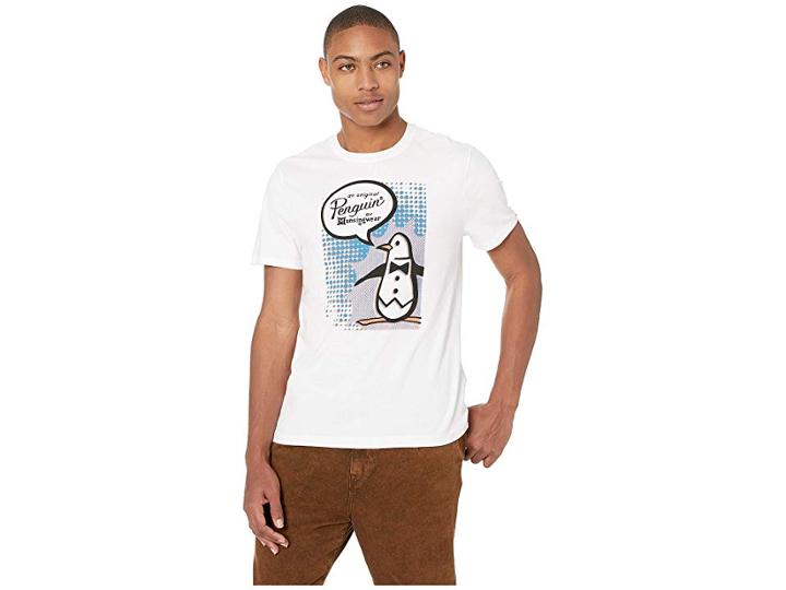Original Penguin Tv Halftone Pete Tee (bright White) Men's T Shirt
