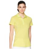 Puma Golf Jacquard Polo (sunny Lime) Women's Short Sleeve Pullover