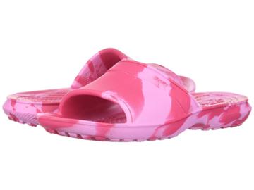 Crocs Kids Classic Swirl Slide Gs (little Kid/big Kid) (paradise Pink) Kids Shoes