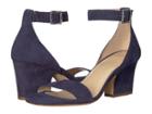 Johnston & Murphy Deena (navy Kid Suede) Women's Hook And Loop Shoes