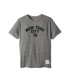 The Original Retro Brand Kids New York 78 Short Sleeve Tri-blend Tee (big Kids) (streaky Grey) Boy's T Shirt