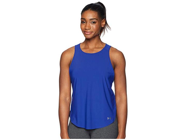 Under Armour Vivid Keyhole Back Tank Top (formation Blue/formation Blue/metallic Iron) Women's Sleeveless