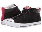 Converse Chuck Taylor(r) All Star Street Mid (black/white/enamel Red) Shoes