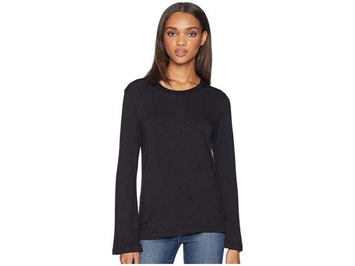 Lna Mason Bell Long Sleeve (black) Women's Clothing