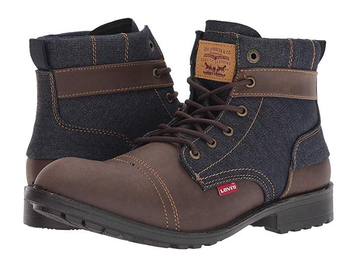 Levi's(r) Shoes Artesia Denim Ul (brown/navy) Men's Lace-up Boots