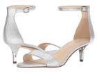 Nine West Leisa Heel Sandal (silver Etched Metallic Pu) Women's Shoes