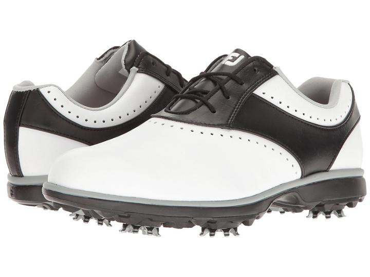 Footjoy Emerge Cleated Swept Back Saddle (white/black) Women's Golf Shoes