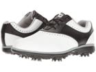Footjoy Emerge Cleated Swept Back Saddle (white/black) Women's Golf Shoes