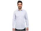 Calvin Klein Long Sleeve Infinite Cool Button Down Mini Check Shirt (light Blue) Men's Long Sleeve Button Up