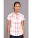 Columbia Silver Ridge Multiplaid S/s Shirt (hot Coral Dobby Plaid) Women's Short Sleeve Button Up