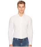 Eleventy Linen Spread Collar Shirt (white) Men's T Shirt
