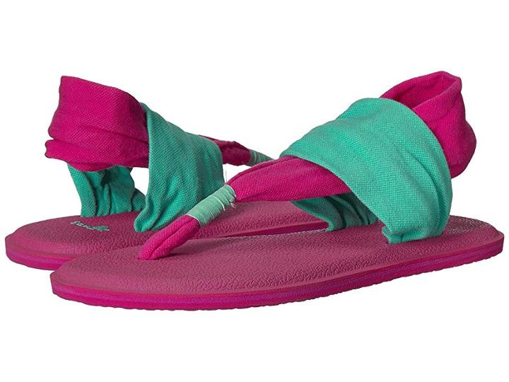 Sanuk Kids Yoga Sling Burst Duo (little Kid/big Kid) (cabaret/opal) Girl's Shoes