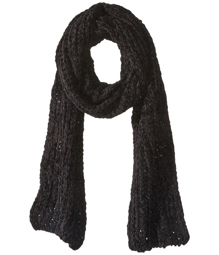 Collection Xiix Chenille Knit Long Skinny (black) Scarves