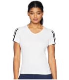 Adidas 3-stripes Run Tee (white/black) Women's T Shirt