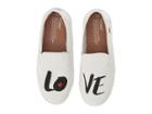 Toms Kids Luca (little Kid/big Kid) (white Denim Love) Girl's Shoes