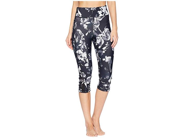 Lole Burst Capris (black Winter Bloom) Women's Casual Pants
