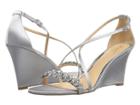 Jewel Badgley Mischka Little (silver Satin) Women's Shoes