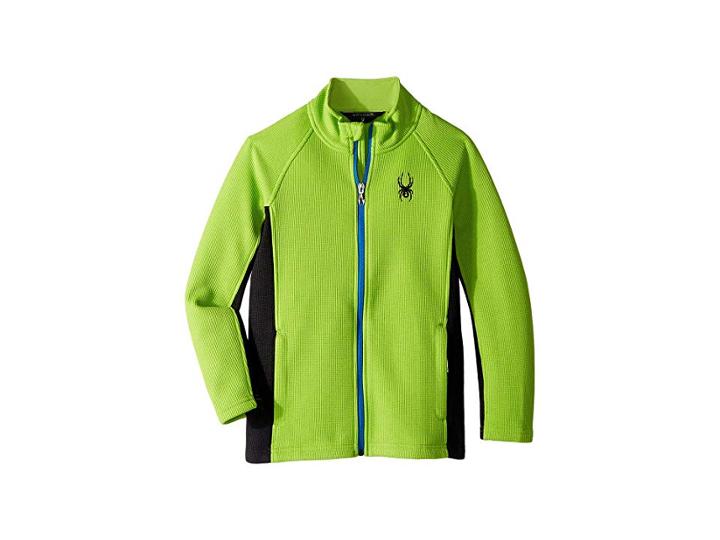 Spyder Kids Constant Full Zip Stryke Jacket (big Kids) (fresh/black/turkish Sea) Boy's Coat