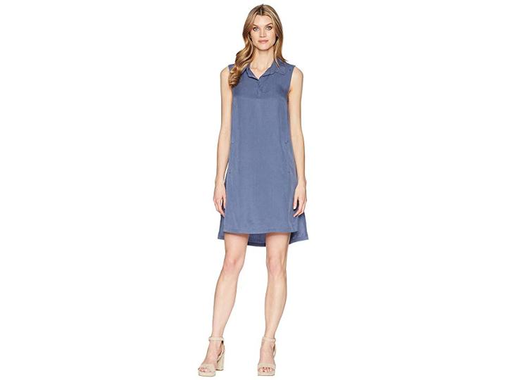 Pendleton Simple Sleeveless Shirtdress (vintage Indigo) Women's Dress