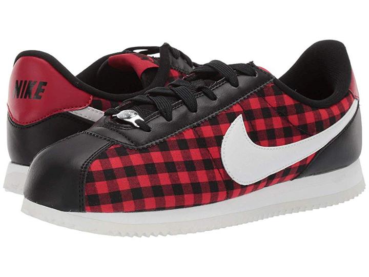 Nike Kids Cortez Basic Text Se (big Kid) (black/summit White/habanero Red) Girls Shoes