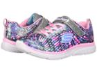 Skechers Kids Wave Lites (little Kid/big Kid) (charcoal/multi) Girl's Shoes