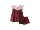 Peek Fiore Dress (infant) (burgundy) Girl's Dress