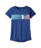 Under Armour Kids Ua Split Logo Short Sleeve Tee (little Kids) (academy) Girl's T Shirt