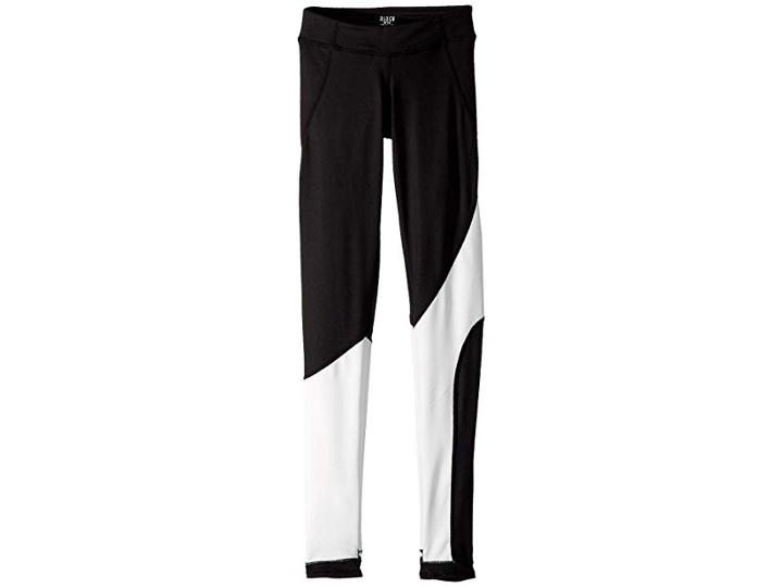 Bloch Kids Two-tone Leggings (little Kids/big Kids) (black/white) Girl's Casual Pants