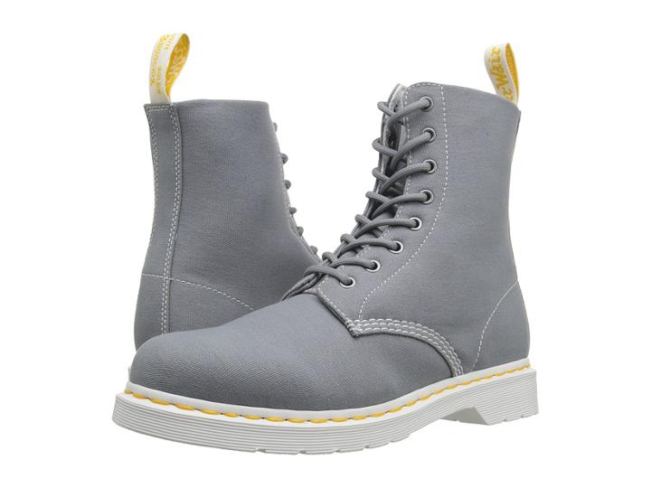 Dr. Martens Page 8-eye Boot (mid Grey Canvas) Lace-up Boots