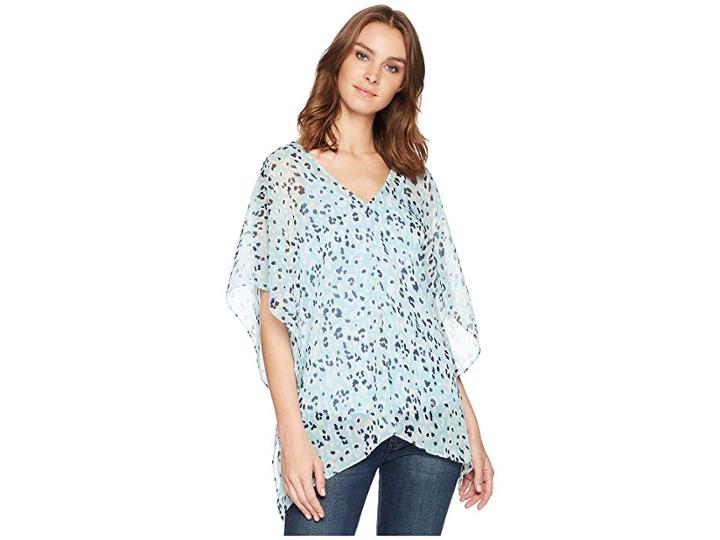 Nydj Chiffon Caftan Popover (desert Cat Tranquility) Women's Clothing