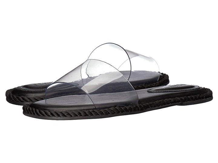 Schutz Caryn (transparent/black) Women's Flat Shoes