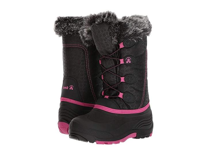 Kamik Kids Snowgypsy (toddler/little Kid/big Kid) (black/magenta 1) Girls Shoes