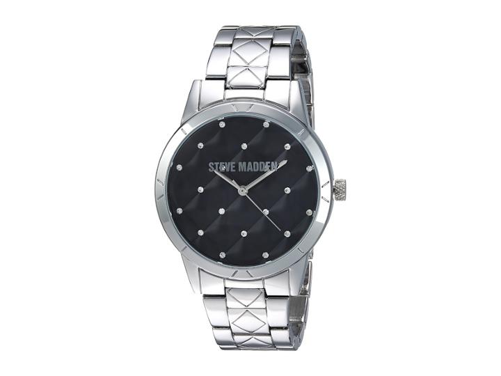 Steve Madden Quilt Alloy Case Band Watch (silver) Watches