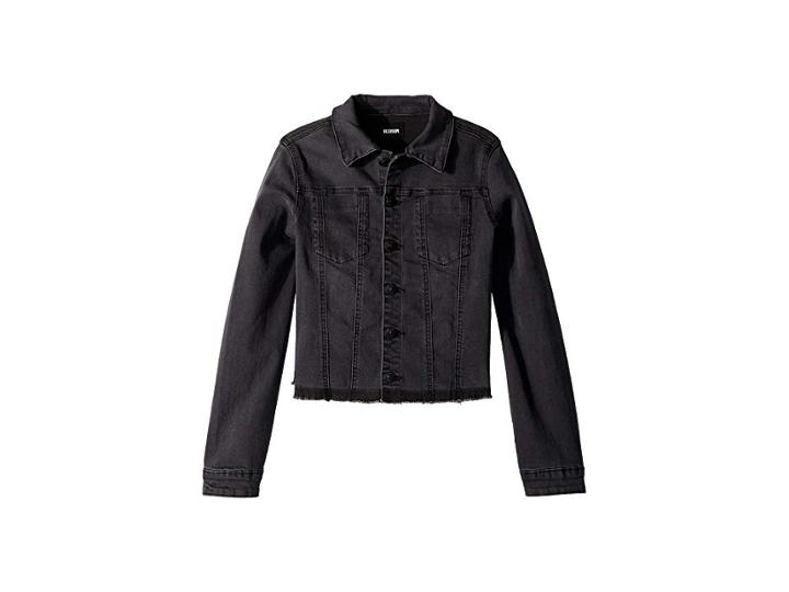 Hudson Kids Cropped Jacket With Sequins (big Kids) (night Sky) Girl's Coat