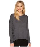 Ellen Tracy Zipper Seams Sweater (smoke Grey 2) Women's Sweater