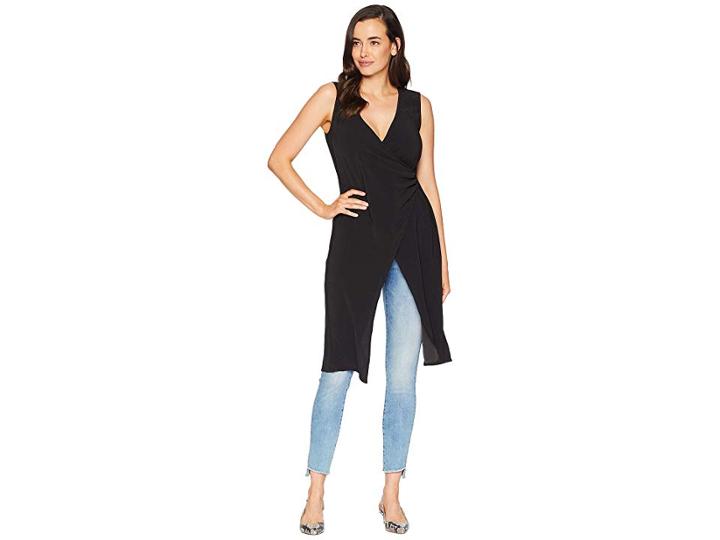 Kenneth Cole New York Coat Tail Top (black) Women's Clothing