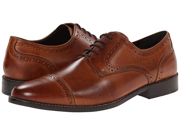 Nunn Bush Norcross Cap Toe Dress Casual Oxford (cognac) Men's Lace Up Cap Toe Shoes