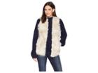 Dylan By True Grit Melange Long Fur Vest With Heather Knit Lining (natural) Women's Vest