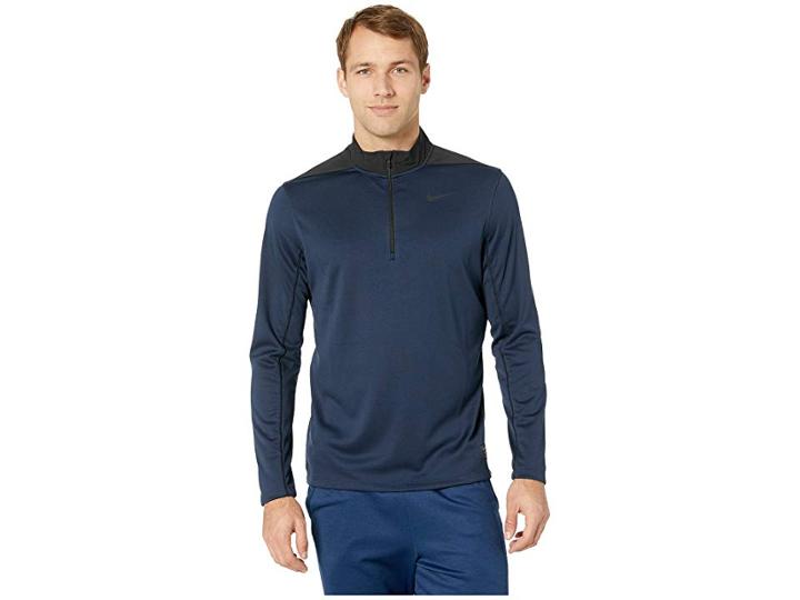 Nike Golf Dry Top 1/2 Zip Core (obsidian/black/black/black) Men's Clothing