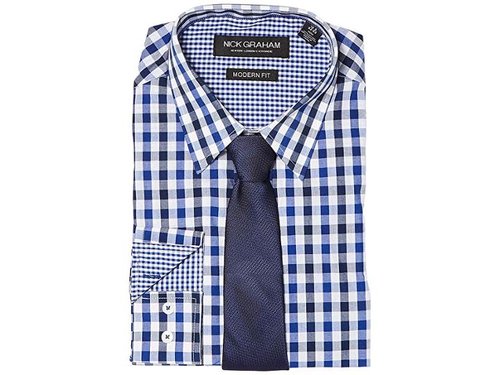 Nick Graham Multi Gingham (blue) Men's Clothing