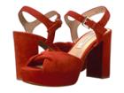 Kristin Cavallari Ryne Platform Sandal (orange Kid Suede) Women's Dress Sandals