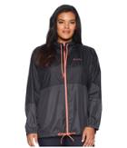 Columbia Plus Size Flash Forwardtm Windbreaker (black/shark/blush Pink) Women's Coat