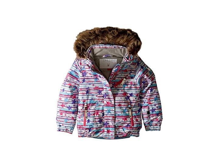 Spyder Kids Lola Jacket (toddler/little Kids/big Kids) (star Stripe Multi/taffy Pink) Girl's Coat