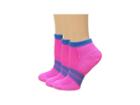 Thorlos 84 N Runner Micro Mini 3-pair Pack (electric Pink/blue Aster) Women's Low Cut Socks Shoes