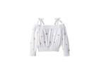 Maddie By Maddie Ziegler Smocked Tie Shirt With Floral Embroidery (big Kids) (white) Girl's Clothing