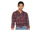 Columbia Times Twotm Hooded Long Sleeve Shirt (nocturnal Big Check) Women's Long Sleeve Button Up